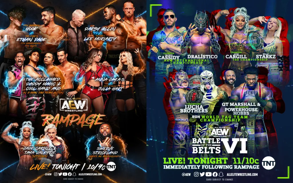 AEW Rampage and Battle of the Belts Results For April 7 2023